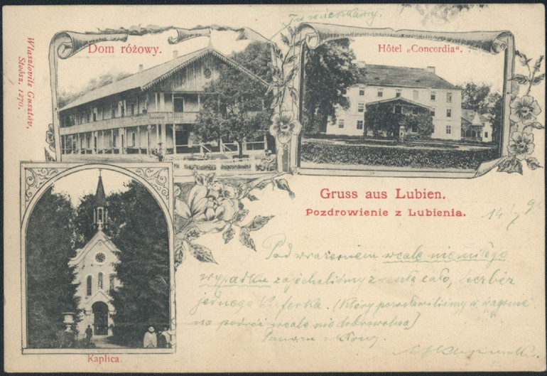 Поштівка з вітаннями з Любіня