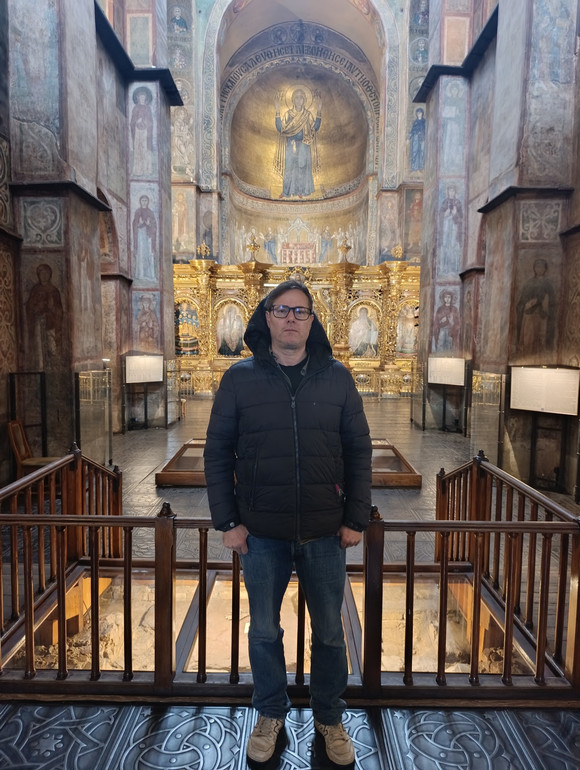 Міло Рау під час свого візиту в Софію Київську