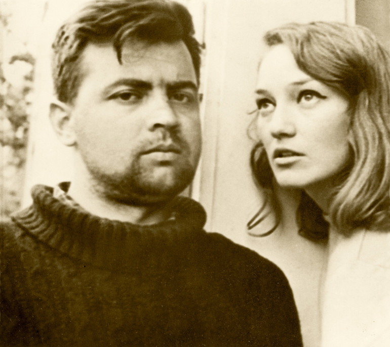 Лесь Танюк і Неллі Корнієнко під час подорожі у Карпати, 1968 рік.