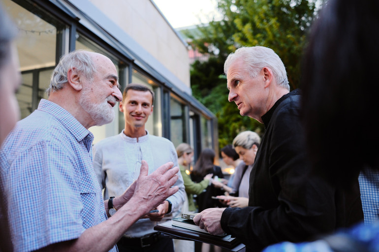 Тімоті Снайдер і головний редактор видавництва Дух і літера Леонід Фінберг
