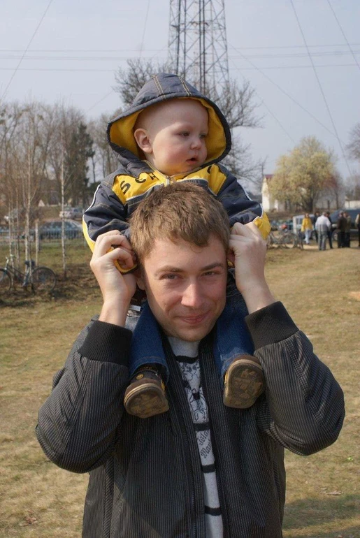 Валентин Вигівський разом із сином