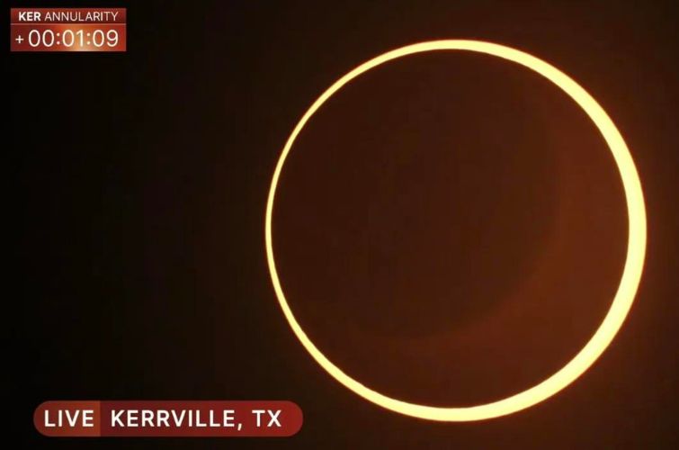 Кільцеподібне сонячне затемнення. Фото: NASA