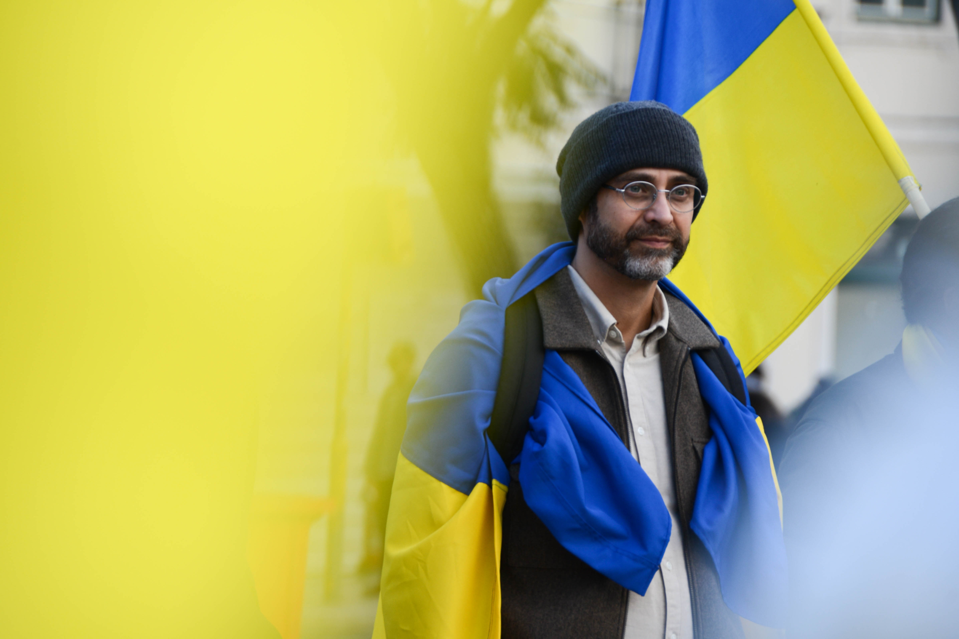 Учасник акції на підтримку України