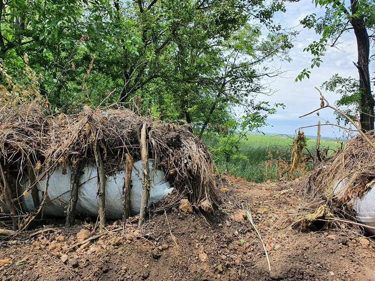 Передові позиції 128 ОГШБр на Запорізькому напрямку