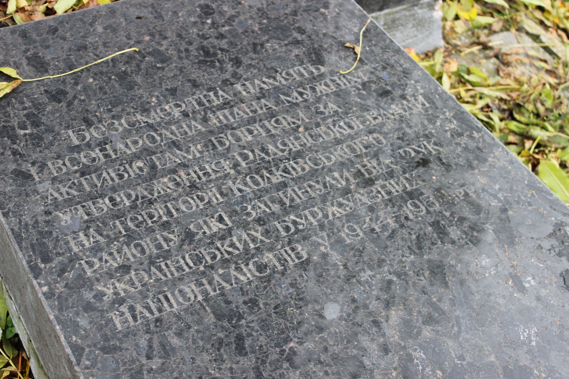 Цю стелу обіцяють скоро демонтувати.