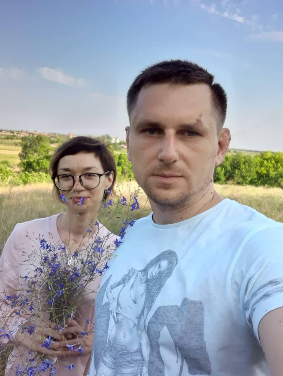 Олександр Цахнів із дружиною