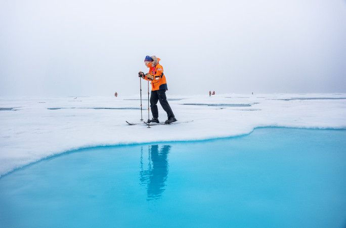 Похід лижами на Північному полюсі