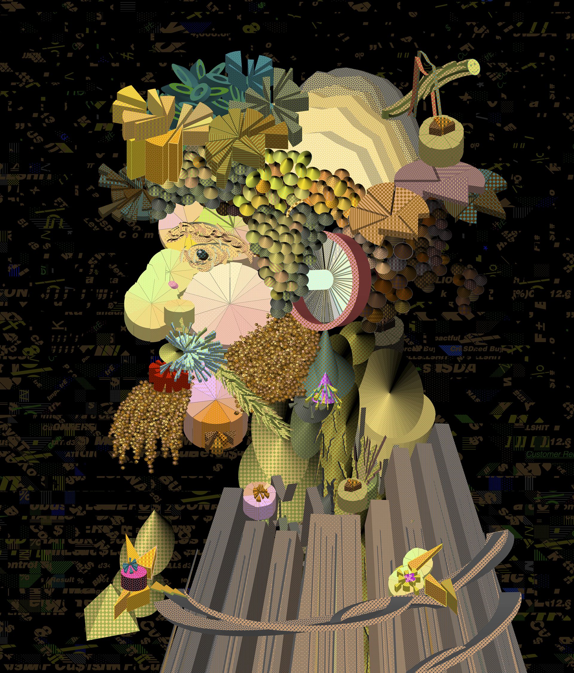 Олексій Сай, "New Autumn" з серії Excel-art, 2010. 145 × 170 см.