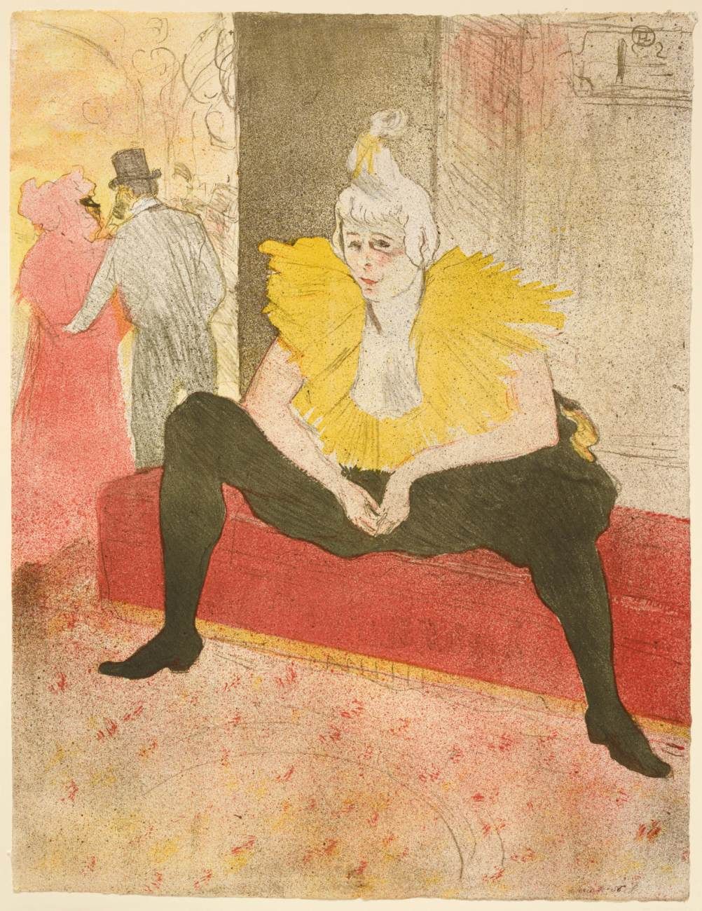 Анрі Де Тулуз-Лотрек "Сидячий клоун Ча-У-Као", 1896