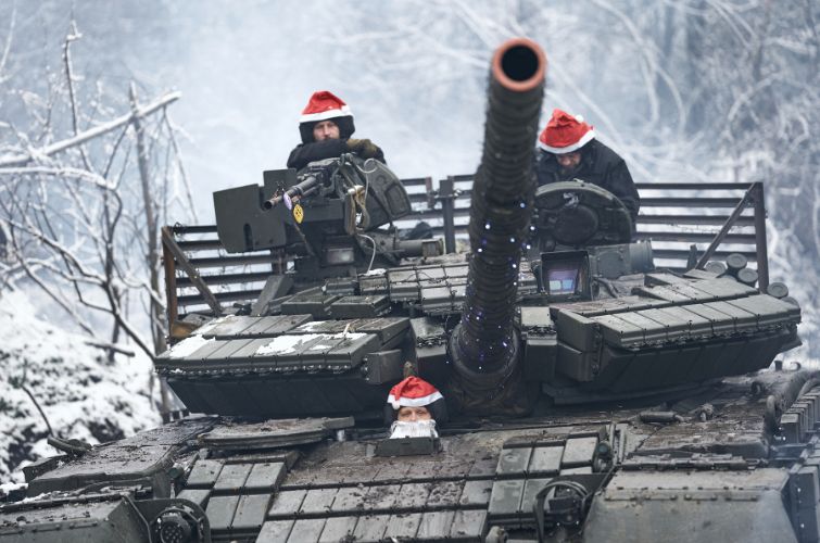 Святвечір у військових на Авдіївському напрямку. Фото: Kostya Liberov/Libkos/Getty Images