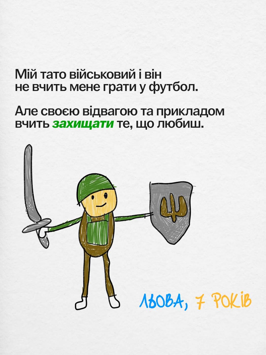 Діти військових про їхніх тат