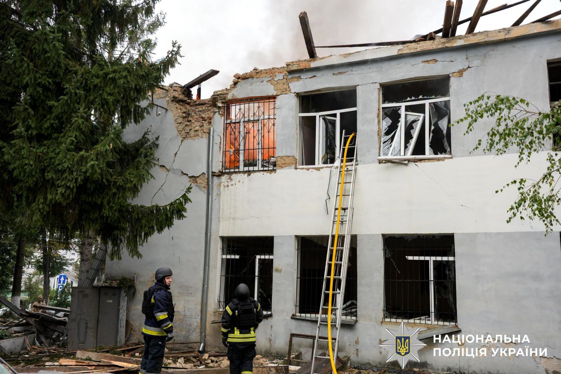 Пожежа в будівлі університету в Рівному