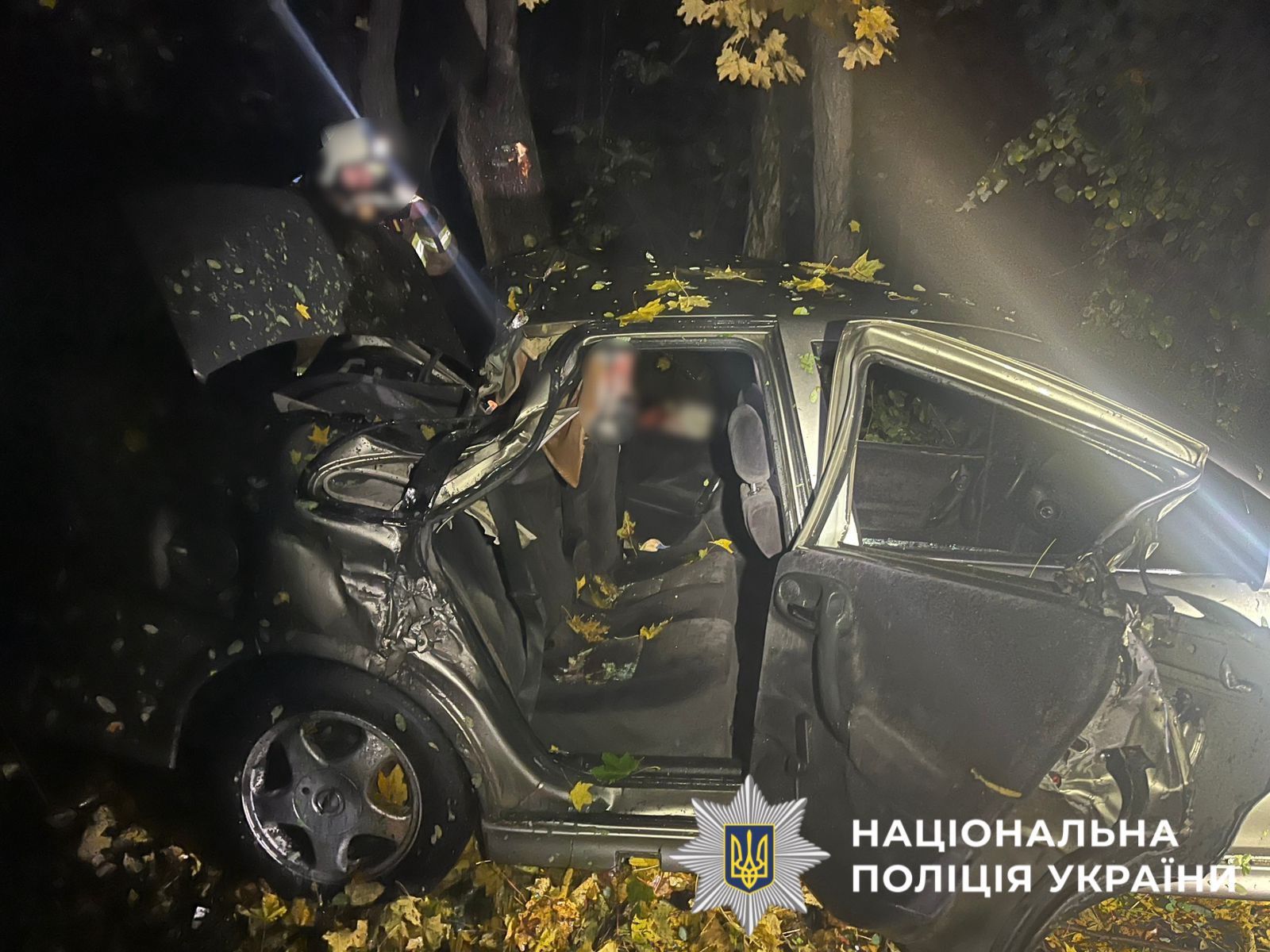The car after the accident